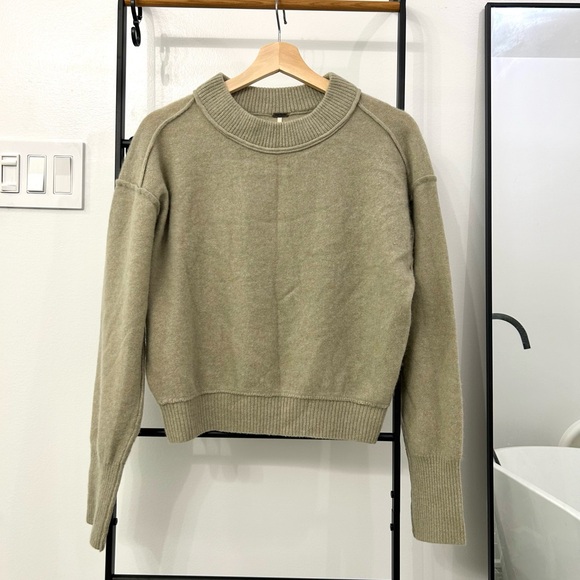 Free People Sweaters - Free People Olive Cashmere Crew Neck Sweater